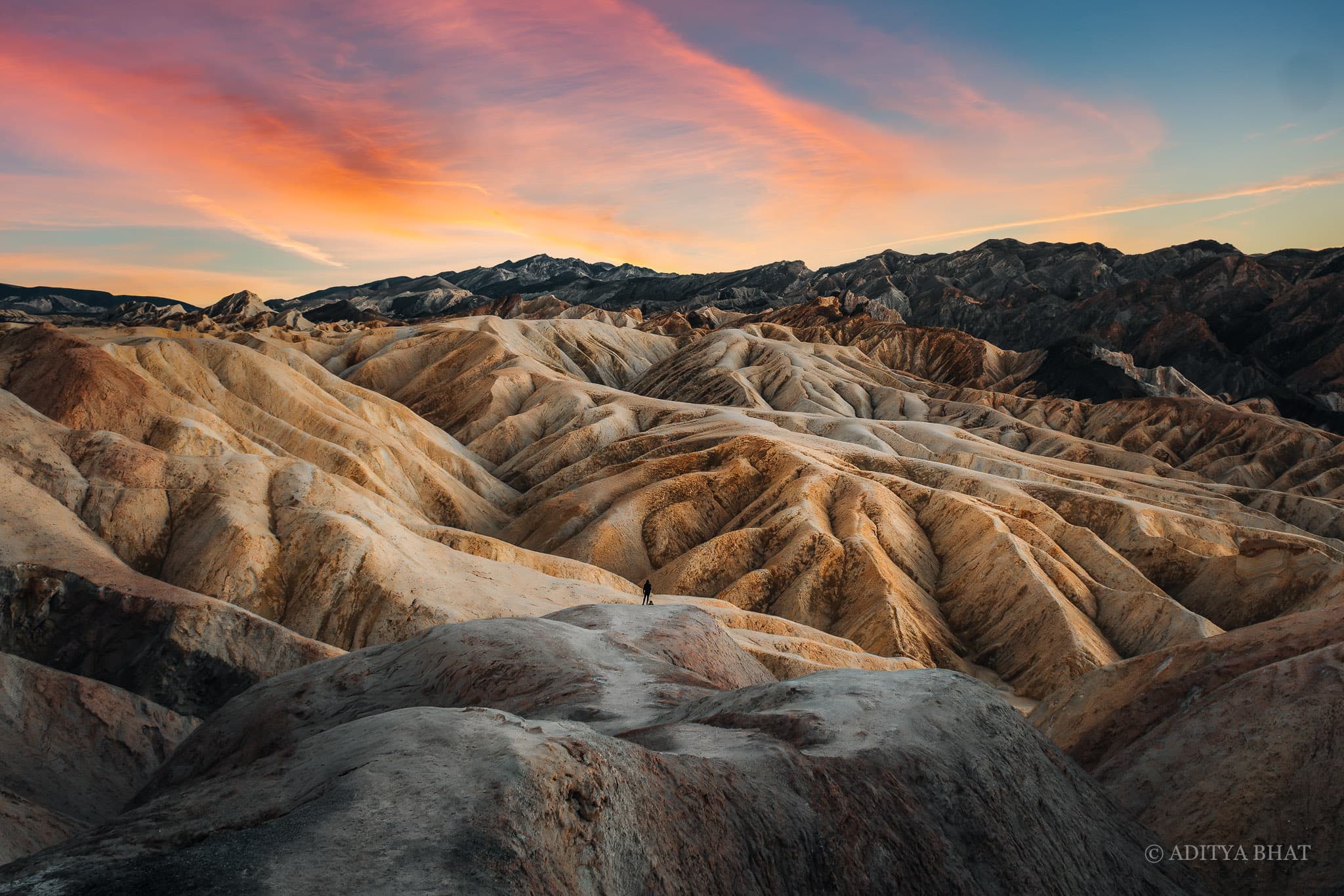 Zabriskie Badlands at Sunset